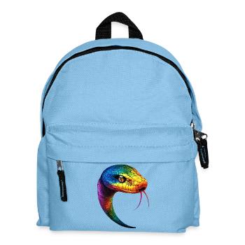 Serpent Python Cobra Mamba Serpent à sonnettes Serpent - Sac à dos Enfant - bleu clair - Devant