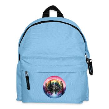 Arc-en-ciel, forêt, nature, amoureux de la nature, épinette - Sac à dos Enfant - bleu clair - Devant