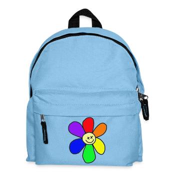 Regenbogen-Blume - Kinder Rucksack - Hellblau - Vorne