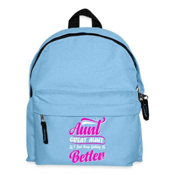 Tante Grande tante Je continue de m’améliorer mignon - Sac à dos Enfant - bleu clair - Devant