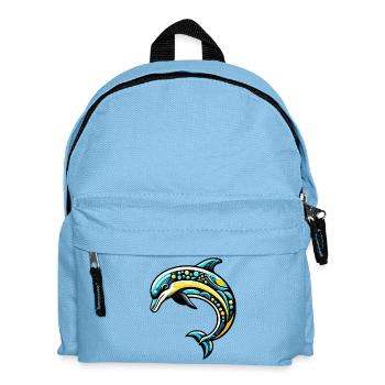 Delfin - Kinder Rucksack - Hellblau - Vorne
