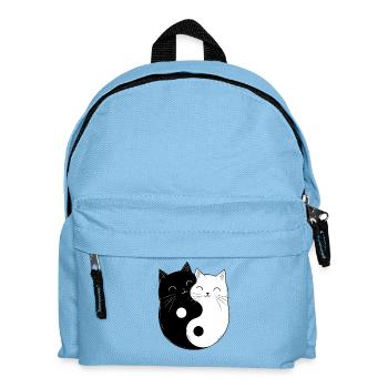 Yin et Yang Chats Chat Propriétaire Bouddhisme Graphique - Sac à dos Enfant - bleu clair - Devant