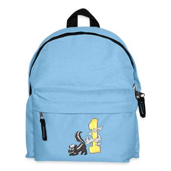 Zahl 1 Nummer Eins - Stinktier Motiv - Kinder Rucksack - Hellblau - Vorne