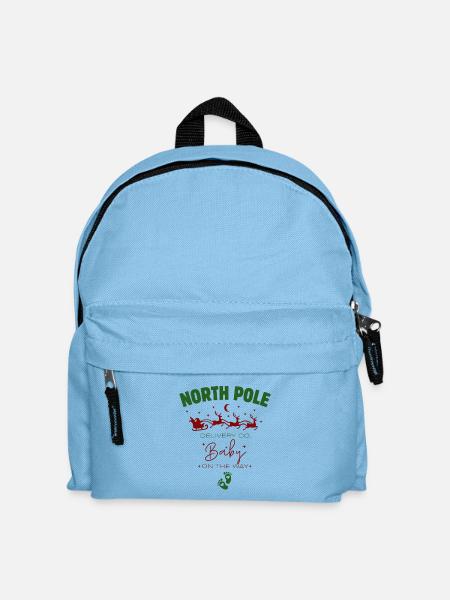 Santa Christmas Baby Ankündigung - Kinder Rucksack - Hellblau