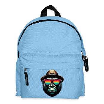 Gorilla - Kinder Rucksack - Hellblau - Vorne