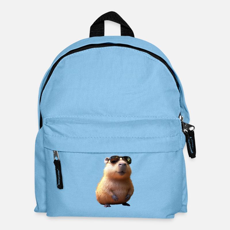 Capybara Be Capy Wasserschwein Lustiges Capybara - Kinder Rucksack - Hellblau