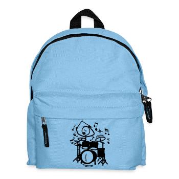 Wild Drummer Transparent - Kinder Rucksack - Hellblau - Vorne
