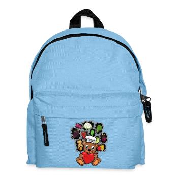 Cuisinier Cuisiniers Cuisinier Ours en peluche Coeur Légumes - Sac à dos Enfant - bleu clair - Devant