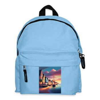 Denmark town harbour - Kids' Backpack - light blue - Front