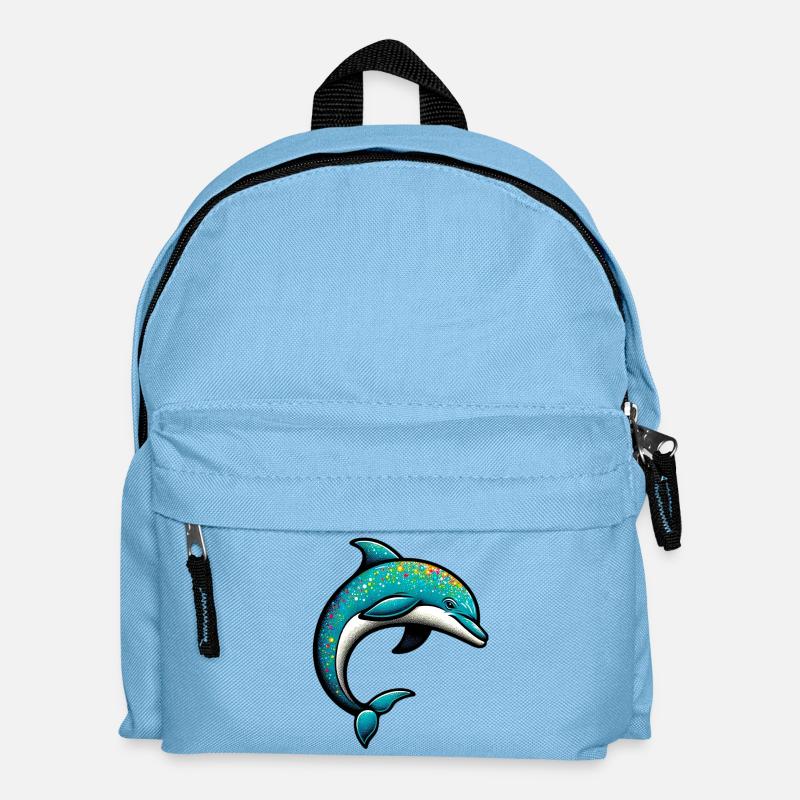 Delfin - Kinder Rucksack - Hellblau
