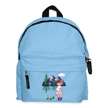 Fille Lapin Lapin Montagnes Nature Enfants Enfant - Sac à dos Enfant - bleu clair - Devant