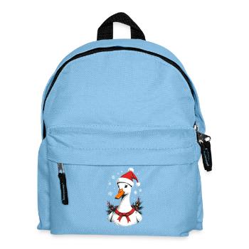 Canard de Noël avec un joli chapeau de Noël - Sac à dos Enfant - bleu clair - Devant