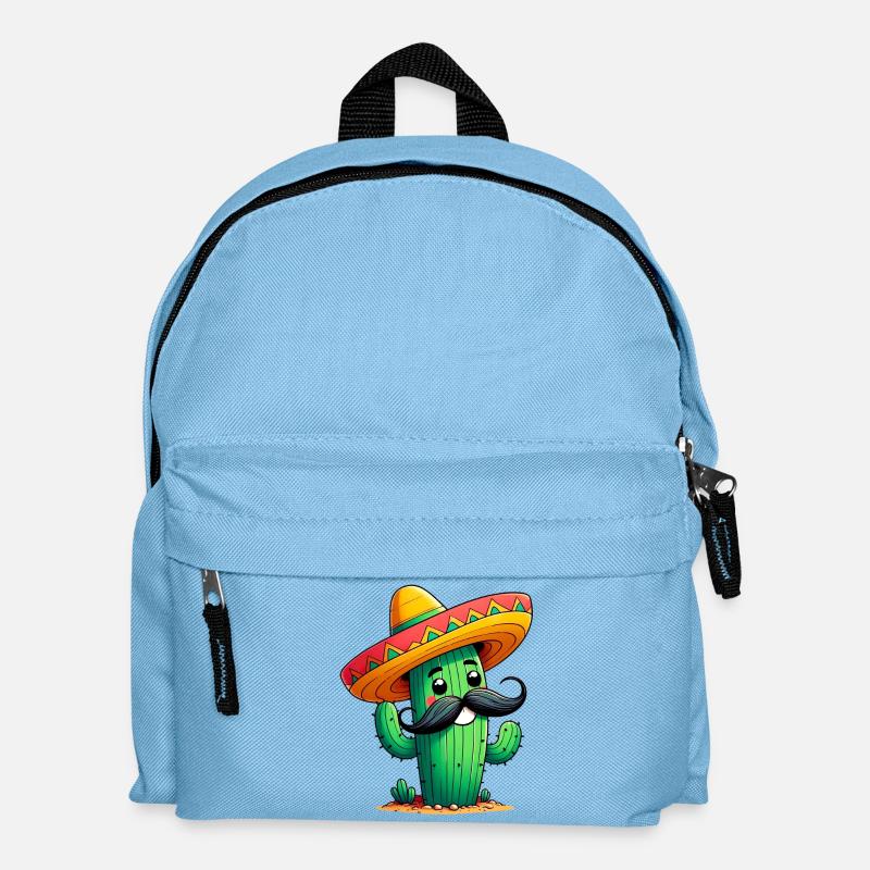 Kaktus - Kinder Rucksack - Hellblau