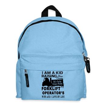 Forklift Operator Wife - Kids' Backpack - light blue - Front