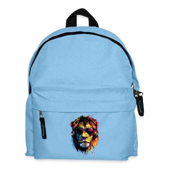 Lion Big Cat Lion's Mane Lions Love Wild Lions - Kids' Backpack - light blue - Front