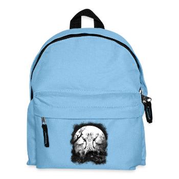 Hirsch Hirsche Schweden Finnland Norwegen Natur - Kinder Rucksack - Hellblau - Vorne