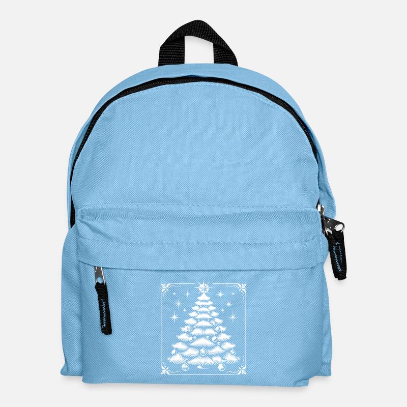 Weihnachtlicher Tannenbaum Mit Sternen - Kinder Rucksack - Hellblau