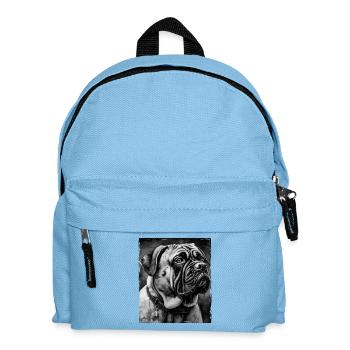 Mastiff Hund Porträt - Kinder Rucksack - Hellblau - Vorne