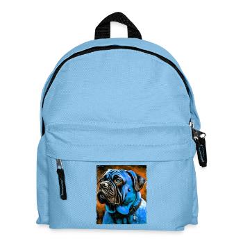 Mastiff Hund Porträt - Kinder Rucksack - Hellblau - Vorne