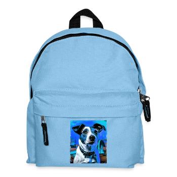 Jack Russel Terrier Dog Portrait - Kids' Backpack - light blue - Front