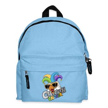 Karneval Fasching Chicken on Tour Konfetti Parade - Kinder Rucksack - Hellblau - Vorne