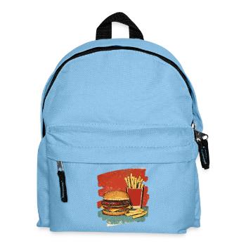 Burgers et frites rétro - Sac à dos Enfant - bleu clair - Devant