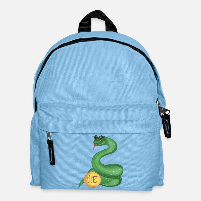 Chinesisches Tierkreiszeichen Schlange - Kinder Rucksack - Hellblau
