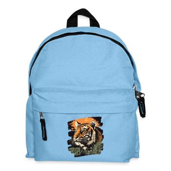 Tiger Retro - Kinder Rucksack - Hellblau - Vorne