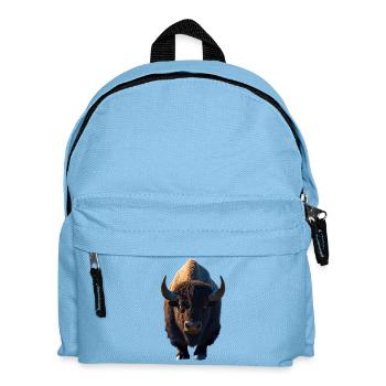 Bison Bison d'Amérique Bovins sauvages Buffles Bisons d'Amérique - Sac à dos Enfant - bleu clair - Devant