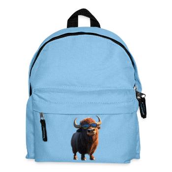 Bison, Bison, Wild Cattle, Buffalo, American Bison - Kids' Backpack - light blue - Front