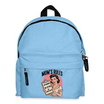 Chemise Mom’s Rules | Design rétro amusant - Sac à dos Enfant - bleu clair - Devant