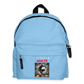 Kitchen Ninja – Chaud avec couteau et humour - Sac à dos Enfant - bleu clair - Devant