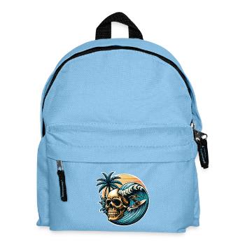 Surfen Surfer skull - Kinder Rucksack - Hellblau - Vorne