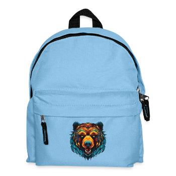 Bär Portrait - Kinder Rucksack - Hellblau - Vorne