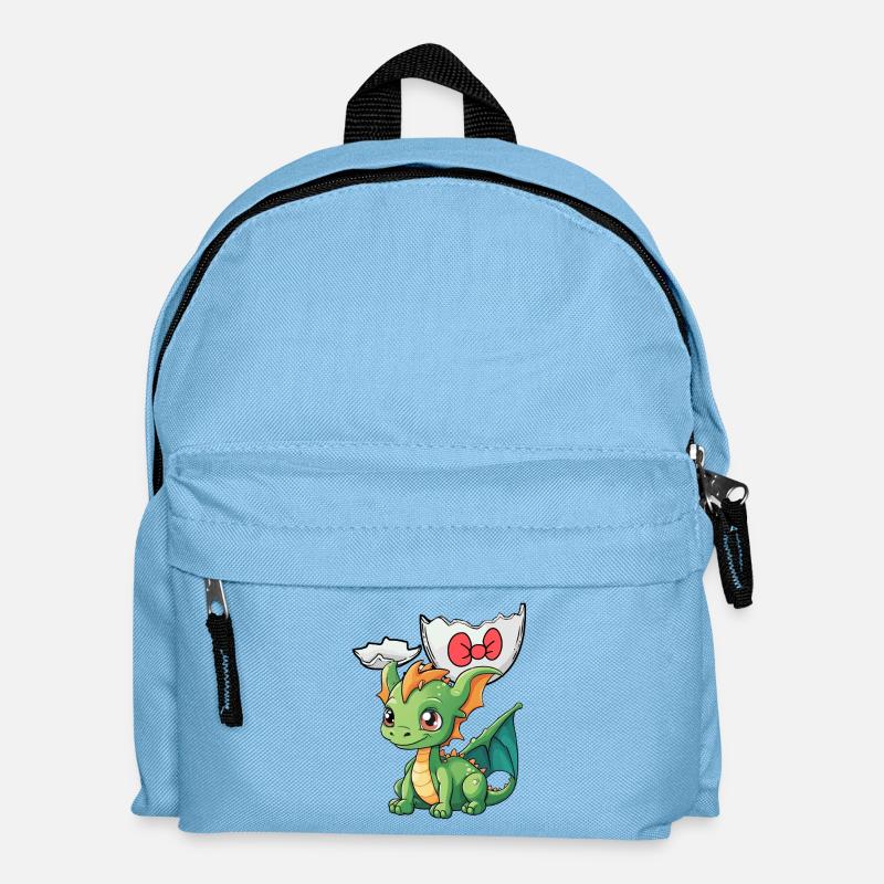 Baby Dragon Dragon Egg Eggshell Hatch Child - Kids' Backpack - light blue