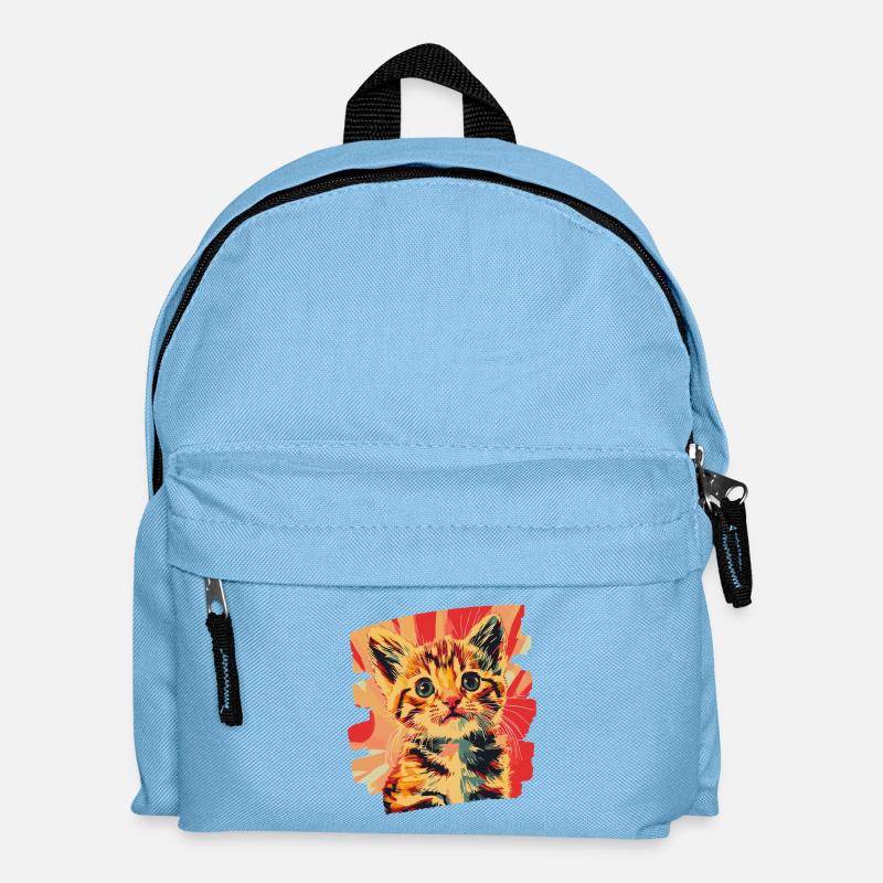 Kätzchen - Kinder Rucksack - Hellblau