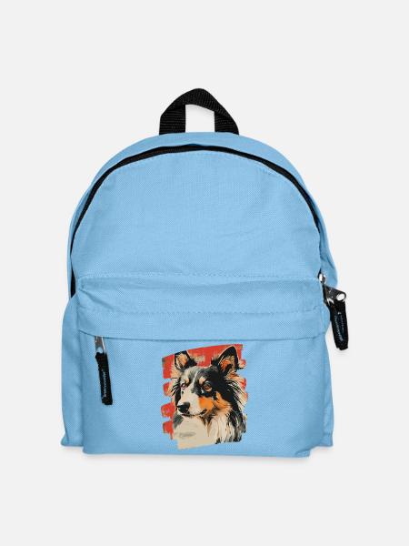 Collie - Kinder Rucksack - Hellblau