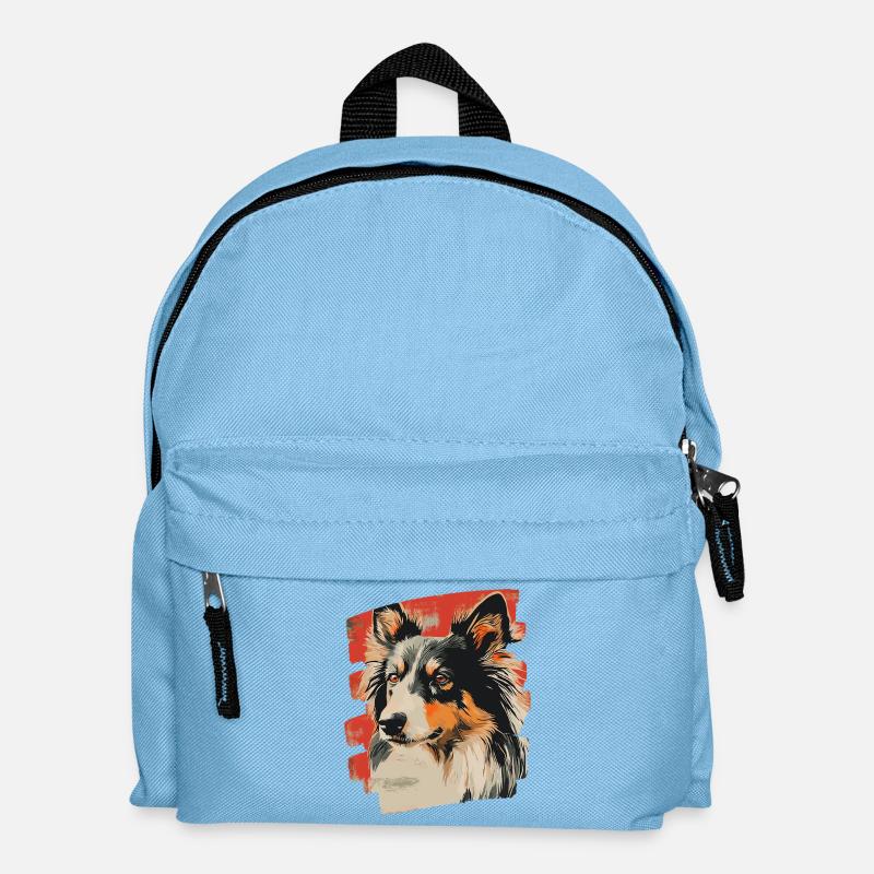 Collie - Kinder Rucksack - Hellblau