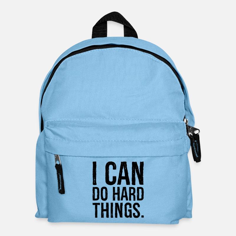 i can do hard things - Kids' Backpack - light blue