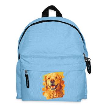 Golden Retriever - Kinder Rucksack - Hellblau - Vorne