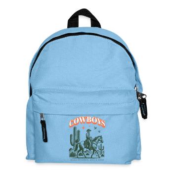 Cowboy Ride – Western Retro Look - Kids' Backpack - light blue - Front