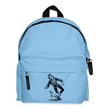 Tough Skater-Girl Shirt – Sturz? Kein Problem! - Kinder Rucksack - Hellblau - Vorne