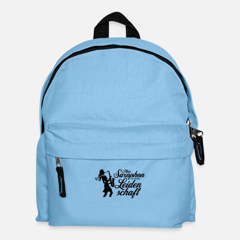 Mein Saxophon ist meine Leidenschaft - Kinder Rucksack - Hellblau