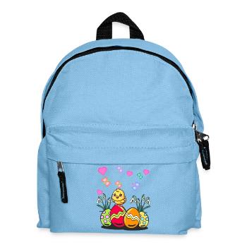 Pâques Pâques Printemps Poussin Oeufs de Pâques - Sac à dos Enfant - bleu clair - Devant