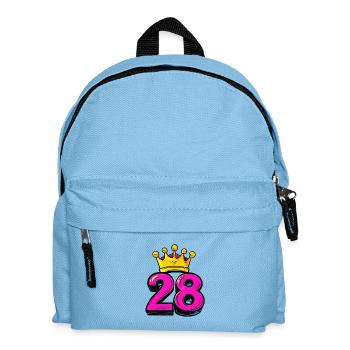 28 Nombre Couronne - Sac à dos Enfant - bleu clair - Devant