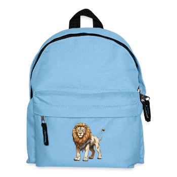 Löwe Tier - Kinder Rucksack - Hellblau - Vorne