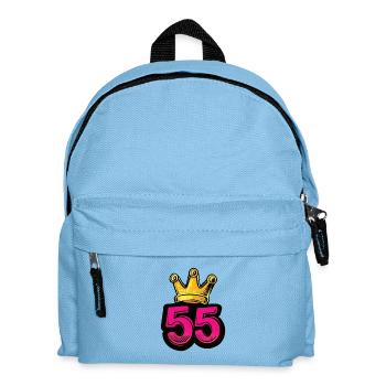 55 Zahl Krone - Kinder Rucksack - Hellblau - Vorne