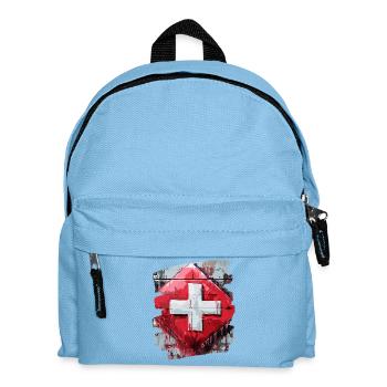 Schweizer Flagge Schweiz - Kinder Rucksack - Hellblau - Vorne