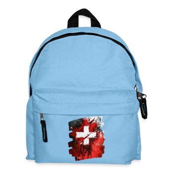 Schweizer Flagge Schweiz - Kinder Rucksack - Hellblau - Vorne