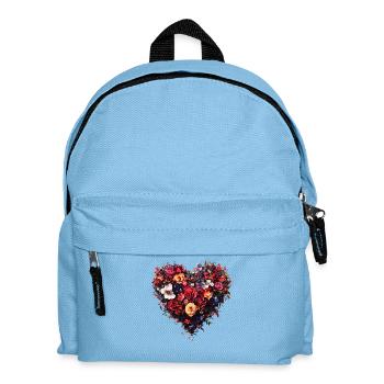 Cœur de fleurs riches - Splendeur florale luxuriante - Sac à dos Enfant - bleu clair - Devant